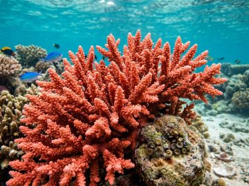 Living coral under the sea